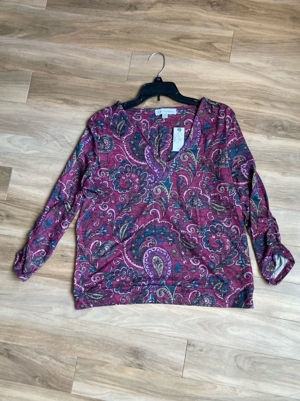 Emily Daniels paisley floral print pattern top PXL